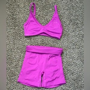 Gymshark Women's Pink Athletic Matching Set